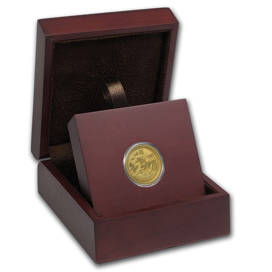 APMEX Wood Gift Box - 1/4 oz Perth Mint Gold Coin Series 2 APMEX Wood Gift Box - 1/4 oz Perth Mint Gold Coin Series 2